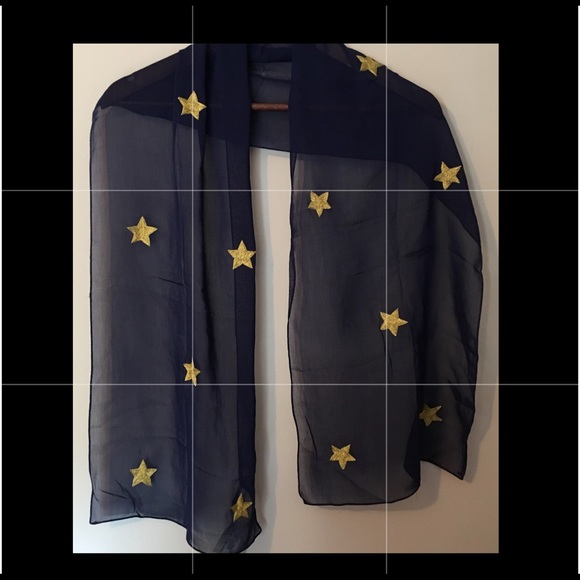 Echo Accessories - NWT Echo (Navy Blue with Stars) Scarf